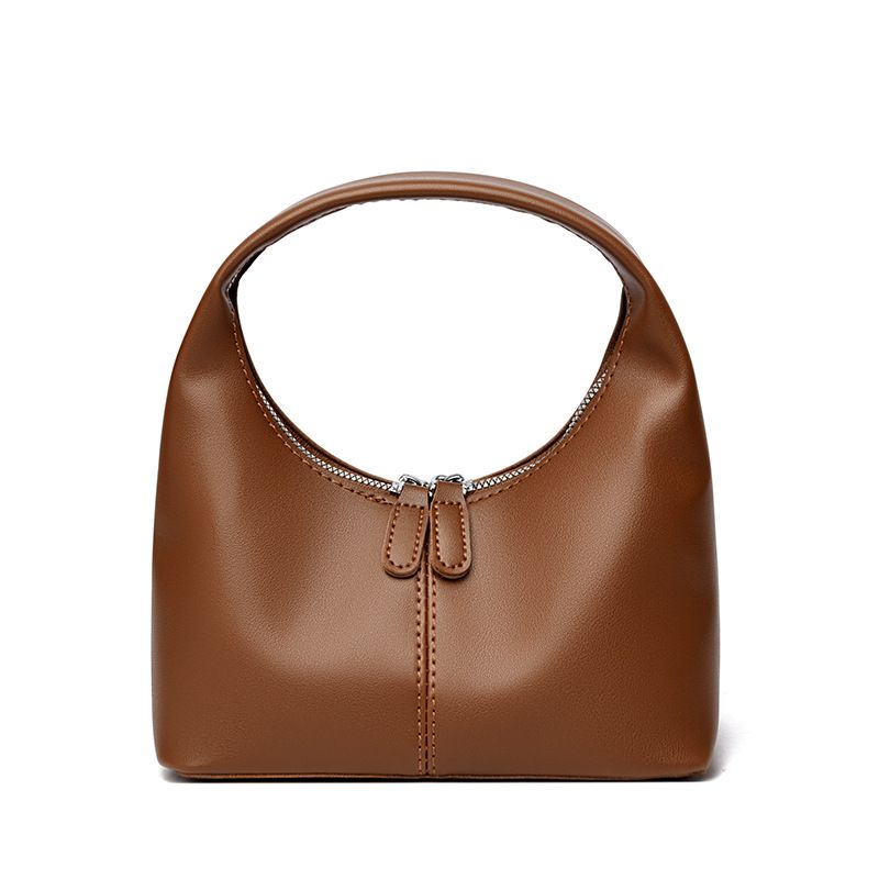 Sac à bandoulière Hobo élégant pour femme - Petit sac à main en cuir PU souple avec fermeture à glissière, plusieurs poches, léger et_voghion.com