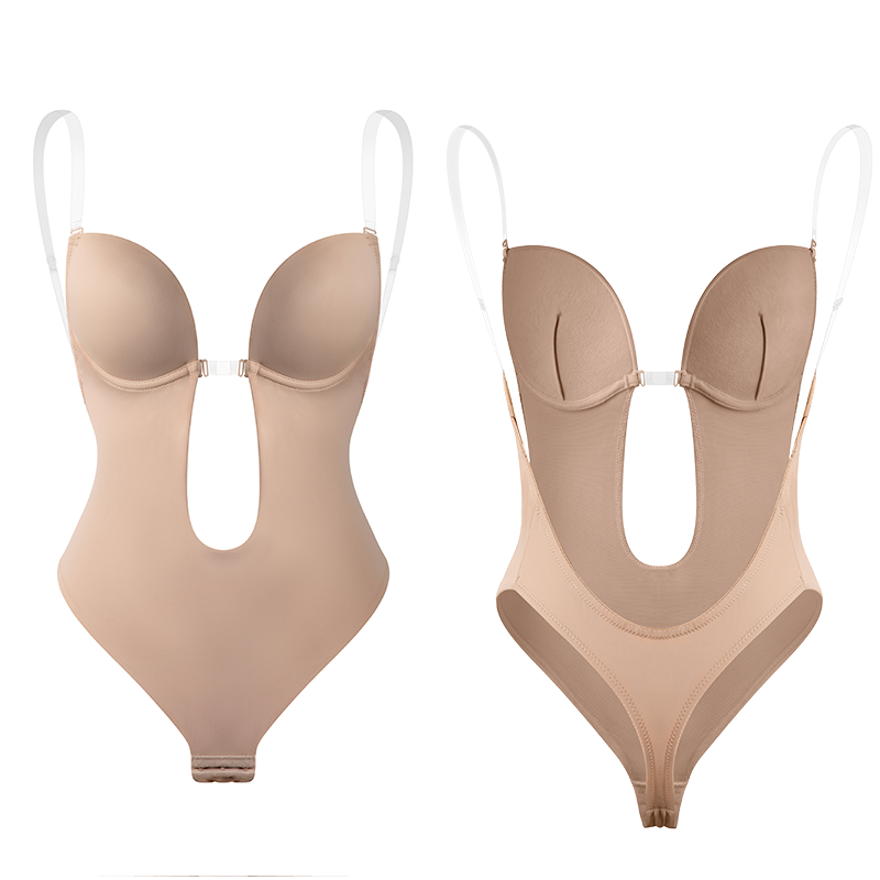 Bodysuits Lingeries Tanga Para Mulheres Sexy Sem Costas Decote Em V Profundo Modelador COMFREE Festa Invisível U Plunge Corset W_voghion.com
