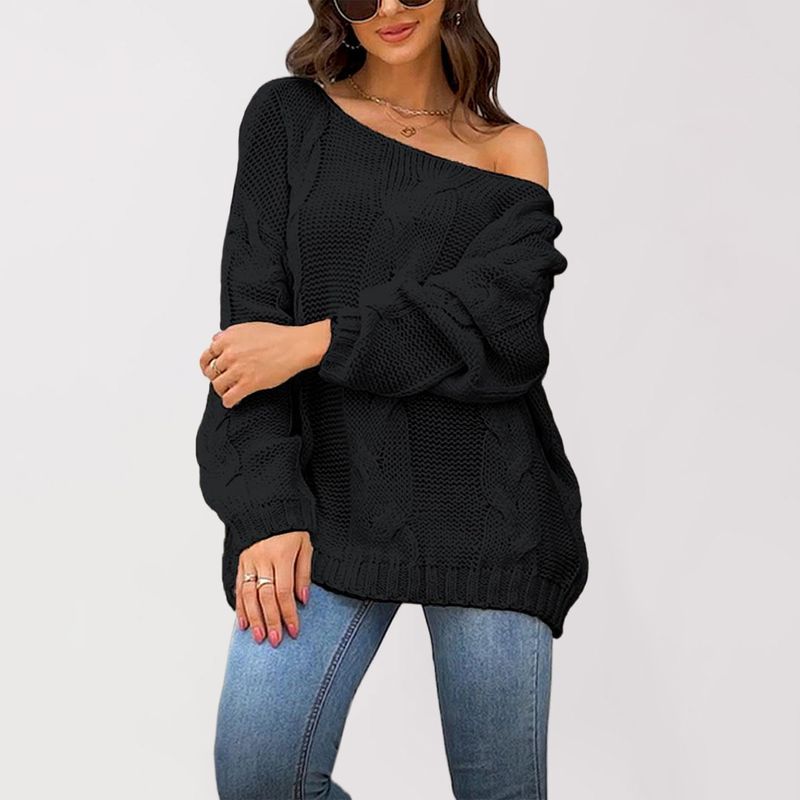 Lockerer Strickpullover mit V-Ausschnitt und Thousand Bird Grid-Muster, ärmellose Weste_voghion.com