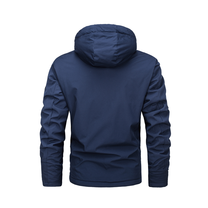 Giacca da uomo in cotone casual da esterno con cappuccio spesso e morbido invernale giapponese coreano_voghion.com