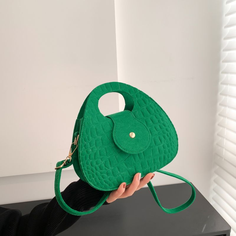 Solid Color Temperament Women's Bag Underarm Bag Casual Shoulder Bag Hand Carry Small Square Bag_voghion.com