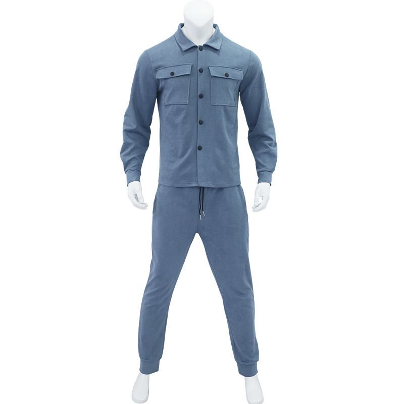 Herbst und Winter neue Knopf Wildleder Herren trendige Casual Anzug Männer_voghion.com