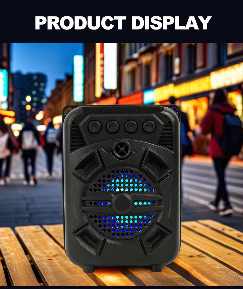 ZQS1315LED RGB Lanterns Outdoor Camping Guide Bluetooth Small Speaker_voghion.com