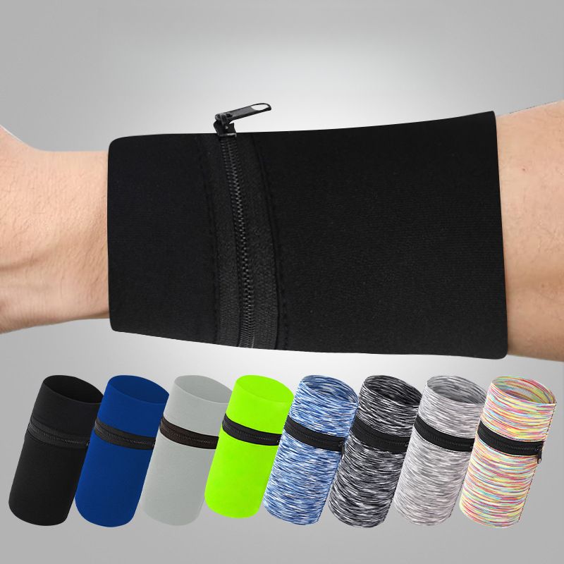 Spring And Summer New Sports Outdoor Running Fitness Wrist Zipper Design Quick-Drying Ice Silk Arm Bag_voghion.com