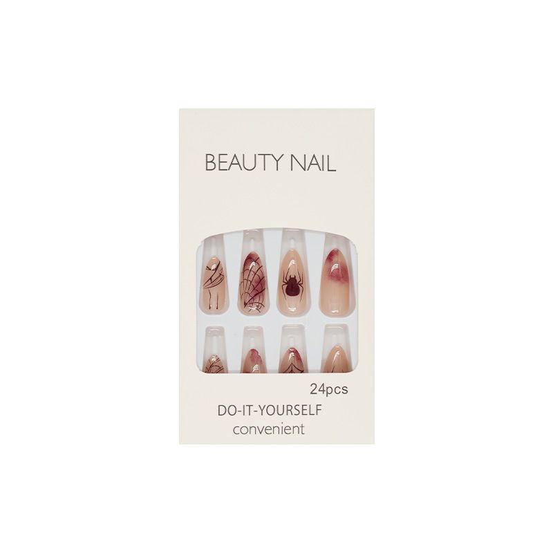 Ragnatele macchiate di sangue che indossano armature, farfalle, toppe per nail art di Halloween_voghion.com
