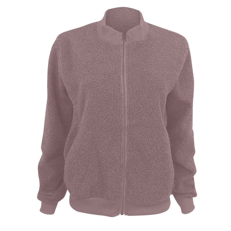 Fleecejack met rits voor dames - comfortabele winteroutfit met zachte sherpavoering, lichtgewicht en warm, casual streetwear_voghion.com