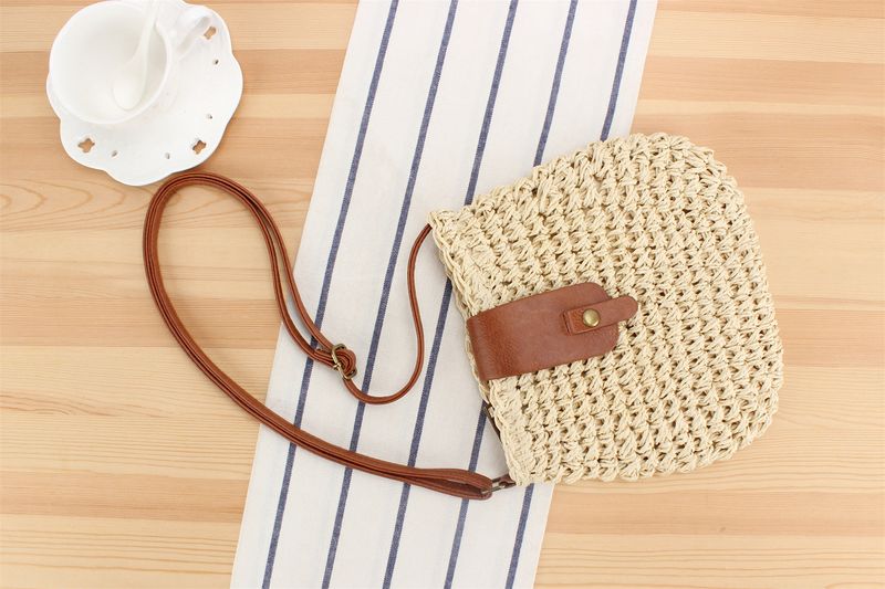 Women's Bags One Piece Of New Paper Rope Woven Small Bag For Seaside Vacation, Beach Photography Messenger Bag, Versatile Forest Style Messenger Bag_voghion.com