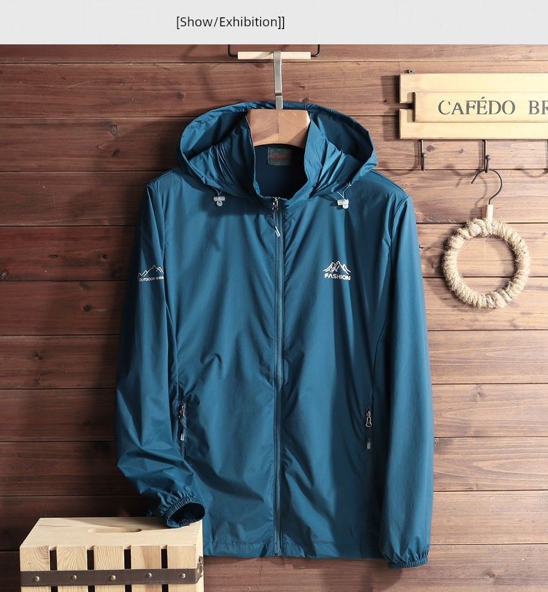 Jpdun Summer Ultra-Thin Breathable Raincoat Sun-Protective Clothing_voghion.com