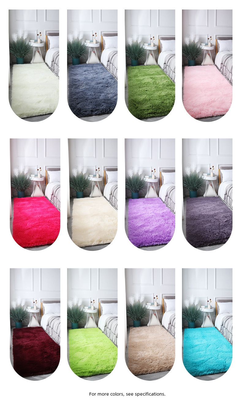 carpet modern simple solid color silk wool carpet living room coffee table sofa cushion bedroom bedside blanket_voghion.com
