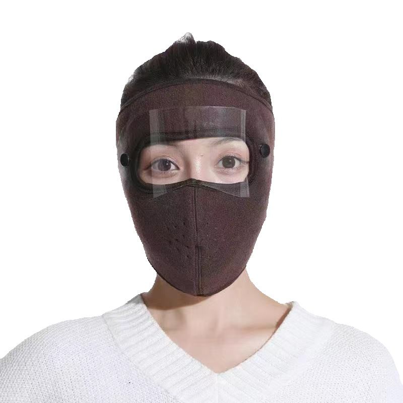 LazyZoom Winter Warm Windproof With Eye , Full Cold-Proof Thickened Mask For Men Women, Cycling Dustproof Ear And Face_voghion.com