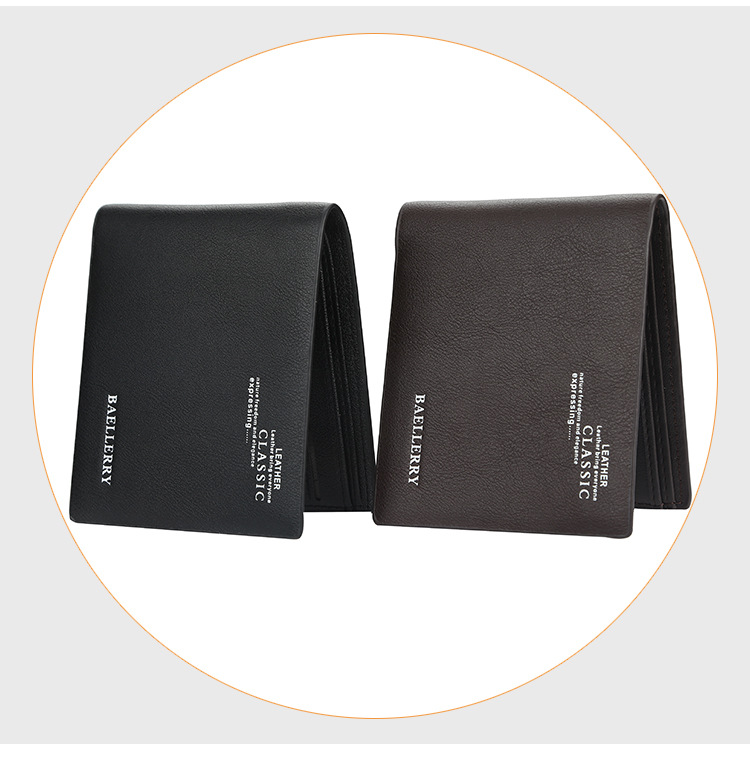 Kurze Brieftasche für Herren Baellerry Mehrere Kartenfächer Dünne Brieftasche Jugend Offene Geldbörse Kartentasche Männer_voghion.com