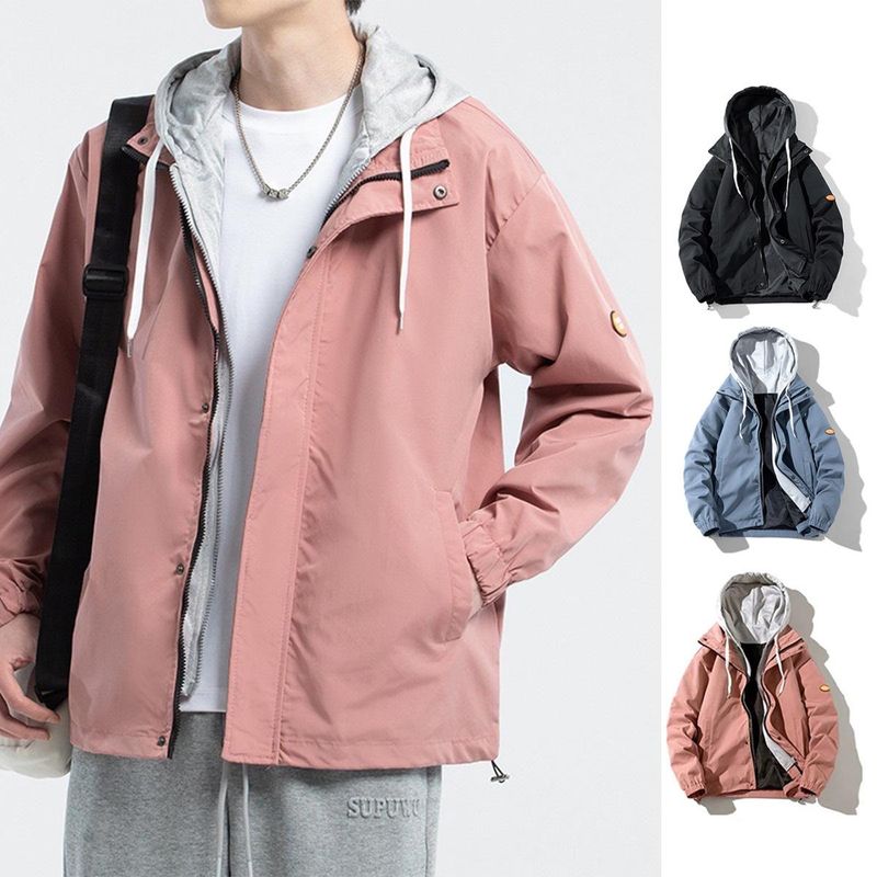 Giacca sportiva unisex da esterno firmata, finta giacca in due pezzi M-4XL B010_voghion.com