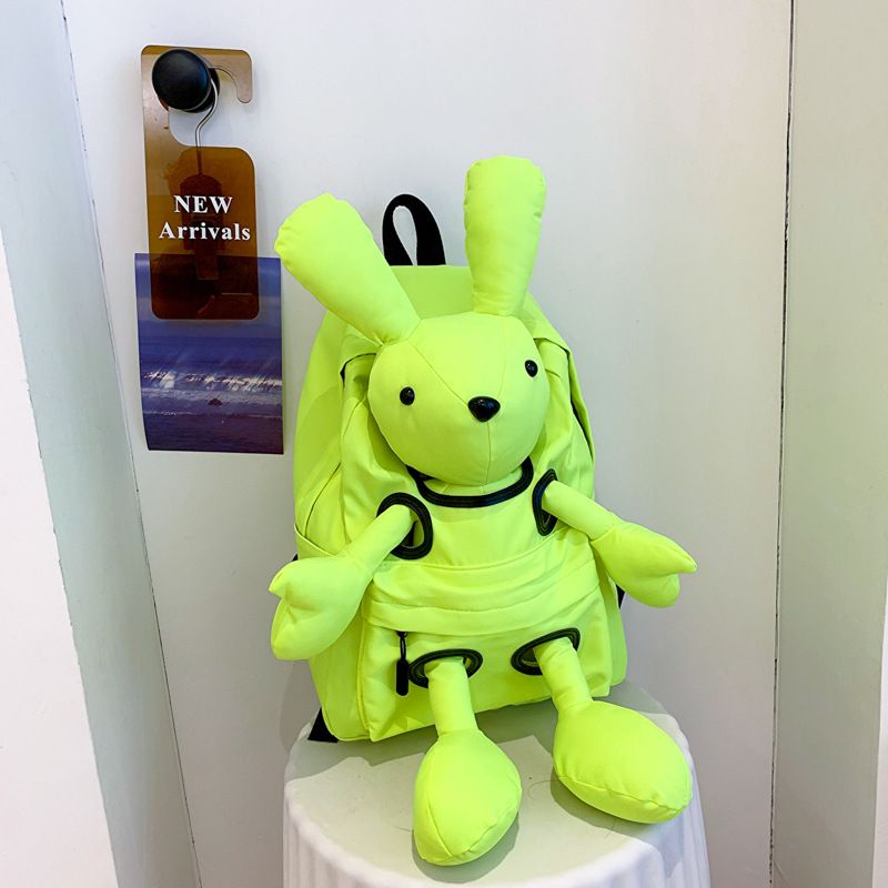 Sac à dos d'été en nylon avec motif lapin mignon, style décontracté et tendance_voghion.com