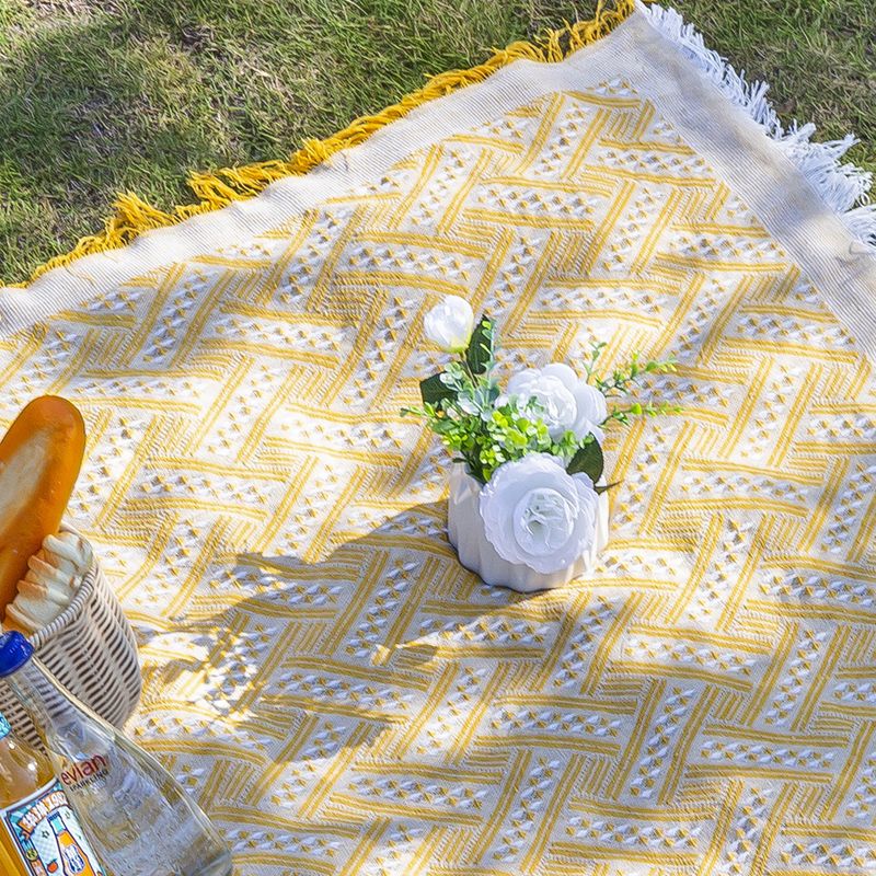 Outdoor Linen Camping Blanket Atmosphere Tablecloth Picnic Car Trunk Mat_voghion.com