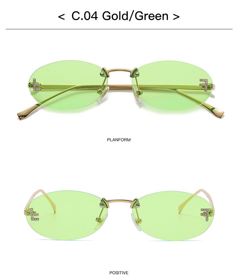 Fashion Fashion Big Square Sunglasses Women Brand Pilot Clear Sun Glasses Female Oversized Half Frame Shades Eyewear Rimless_voghion.com