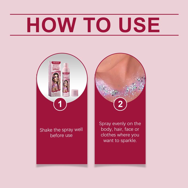 Bühnen-Make-up-Spray, aufhellender Glitzer für das Gesicht und das Schlüsselbein, natürliches, dreidimensionales, lang anhaltendes Highlight-Spray_voghion.com