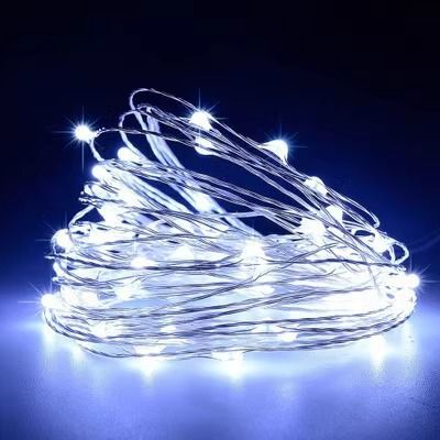 LED-Lichterkette mit Seifenblasenbällen – 3 Modi (Dauerlicht/langsames Blinken/schnelles Blinken), flexibler Kupferdraht, batteriebetrieben, dekorative Lichter_voghion.com