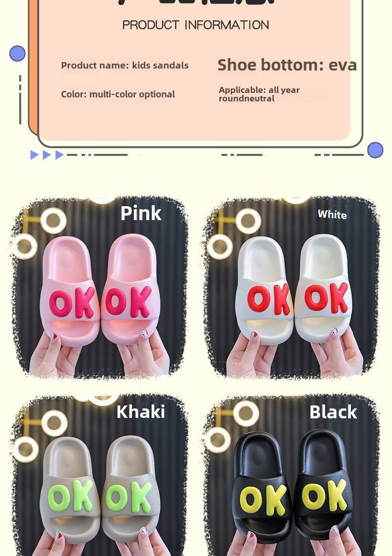 Barntofflor män bär sommar halkfria casual hem baby prinsessa coola tofflor flicka_voghion.com