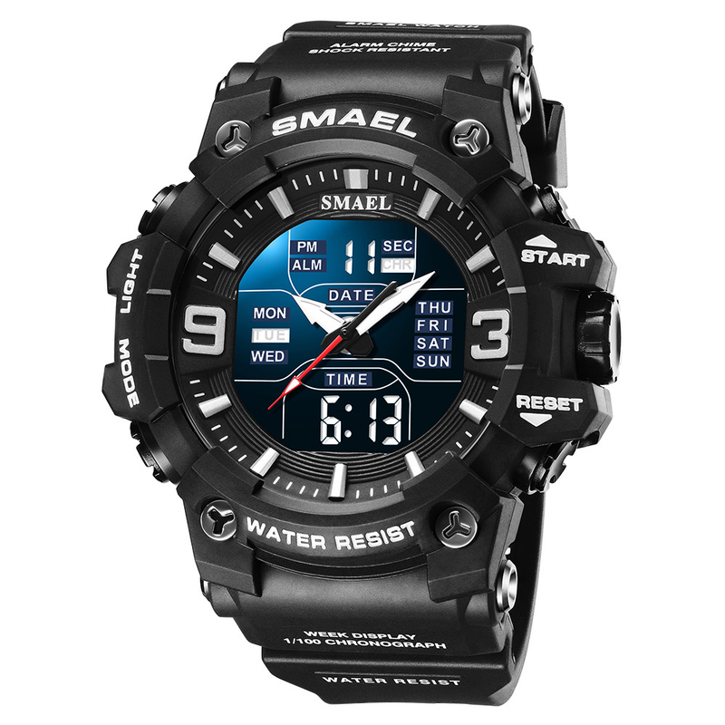 SMAEL 8049 elektroniczny zegarek męski sportowy wodoodporny wielofunkcyjny zegarek elektroniczny z dużą tarczą_voghion.com