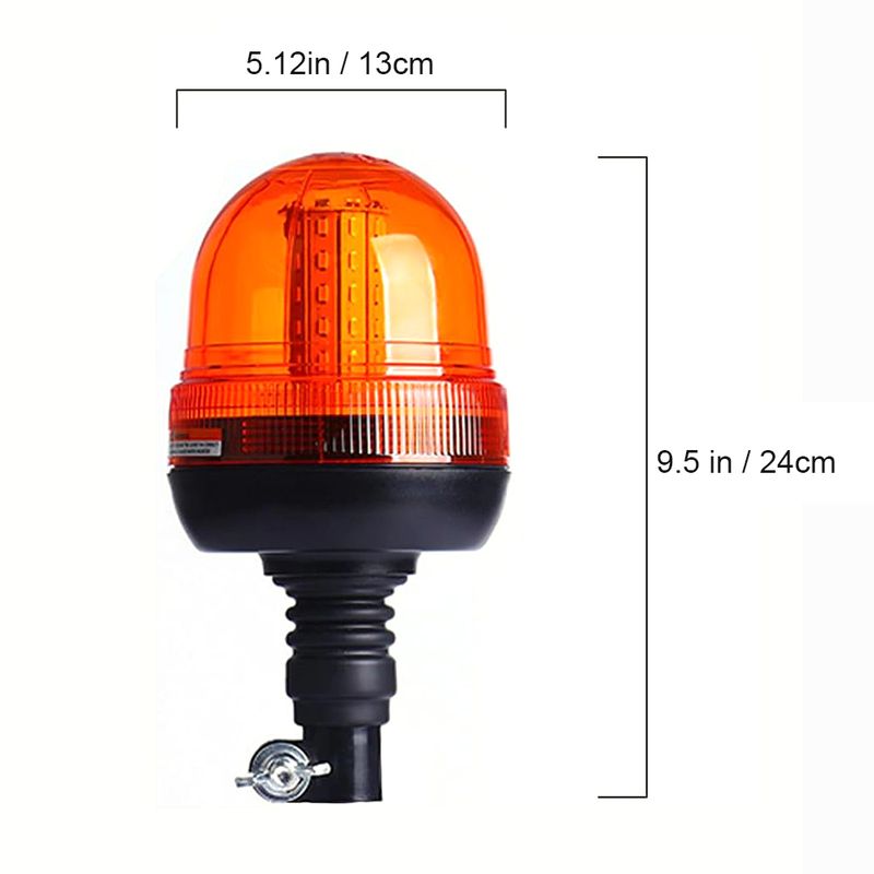 60 LED Rotating Warning Light For John Deere Tractor Truck Flashing Amber Flexible Emergency Strobe Lamp Beacon Forestry_voghion.com