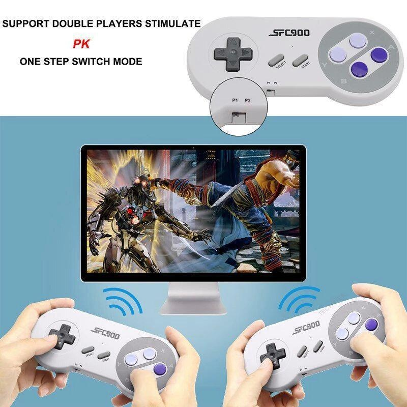 SF900 Video Game Console For Super Nintendo SNES NES Built in 1500 Games HDMI-Compatible Game Stick TV Game Player Wireless Controller_voghion.com