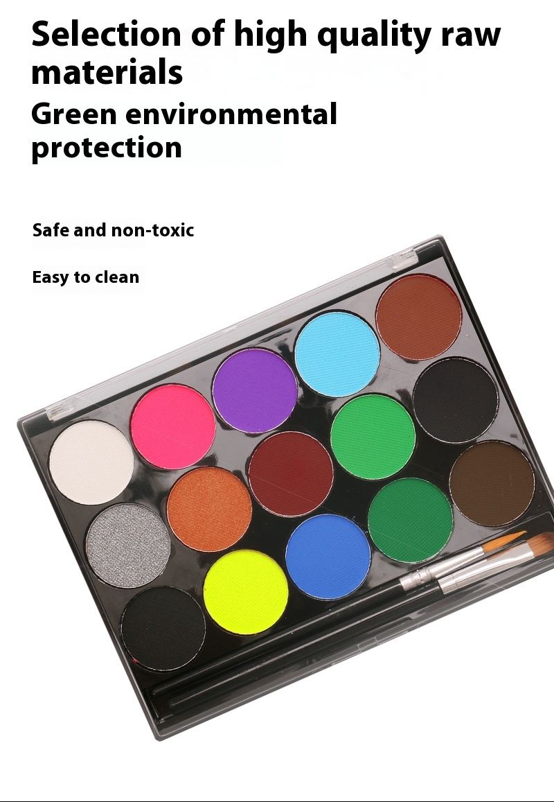 Water Soluble Face Color 15 Color Body Paint Model Face Color Halloween Face Makeup Water-based Face Color_voghion.com