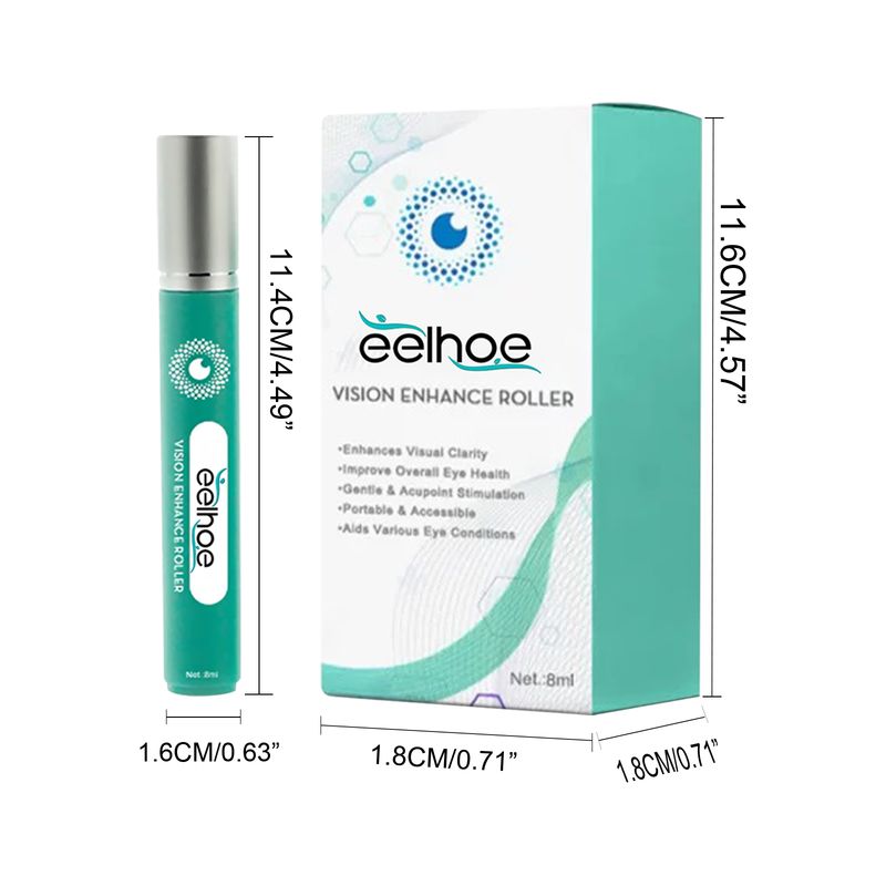 EELHOE Vision Enhance Roller, Relax Eye Vision Lindre Tørre Øyne Tretthet Pleie Massasjerull_voghion.com