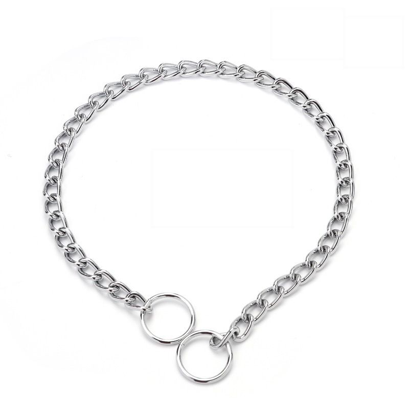 Flat P Neck Strap Collar Pet Large Dog Chain_voghion.com