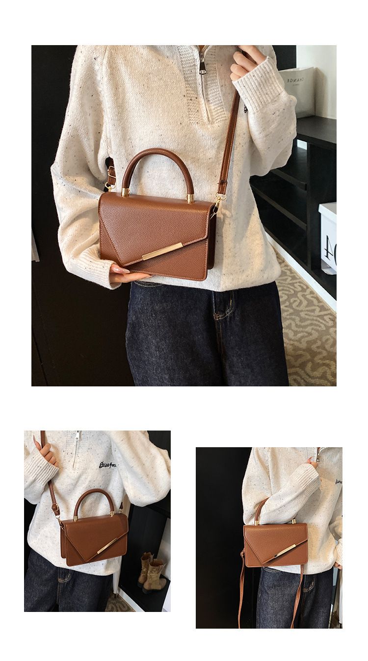 Einfarbig winter lässig einfache umhängetasche handtasche kleine quadratische tasche weibliche mode textur persönlichkeit tasche abdeckung neue stil_voghion.com