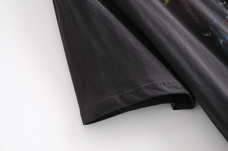 Damen lockert T-Shirtkleed lässeg a komfortabelt Basiskleed mat Drock_voghion.com