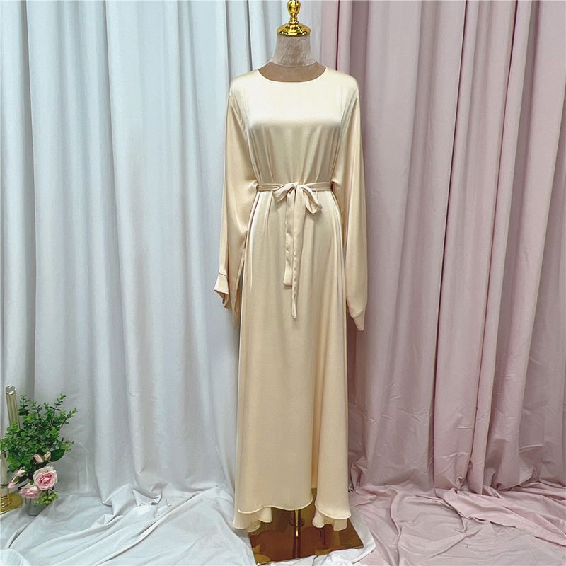 Women’s Clothing Turkish solid color large size multi color robe dress_voghion.com