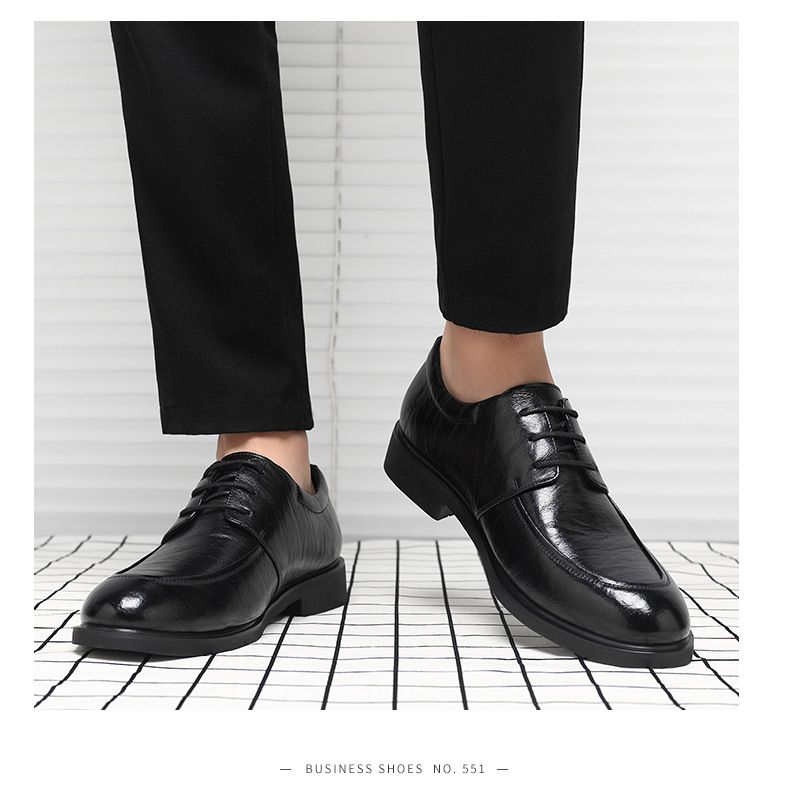 Lederschuhe Herren Derby Britischer Stil Bräutigam Hochzeit Herbst Rindsleder Spitz Kleid Business Herrenschuhe_voghion.com