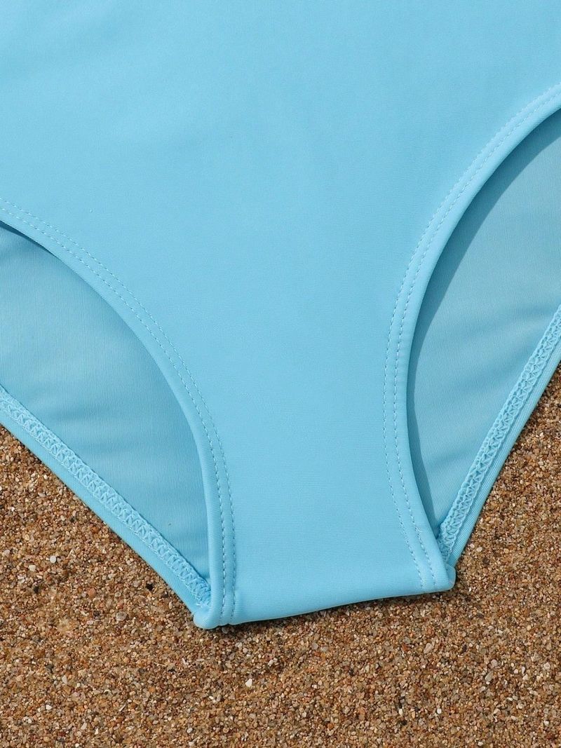 Maillot de bain bikini taille haute 4 pièces New Style pour grands enfants_voghion.com