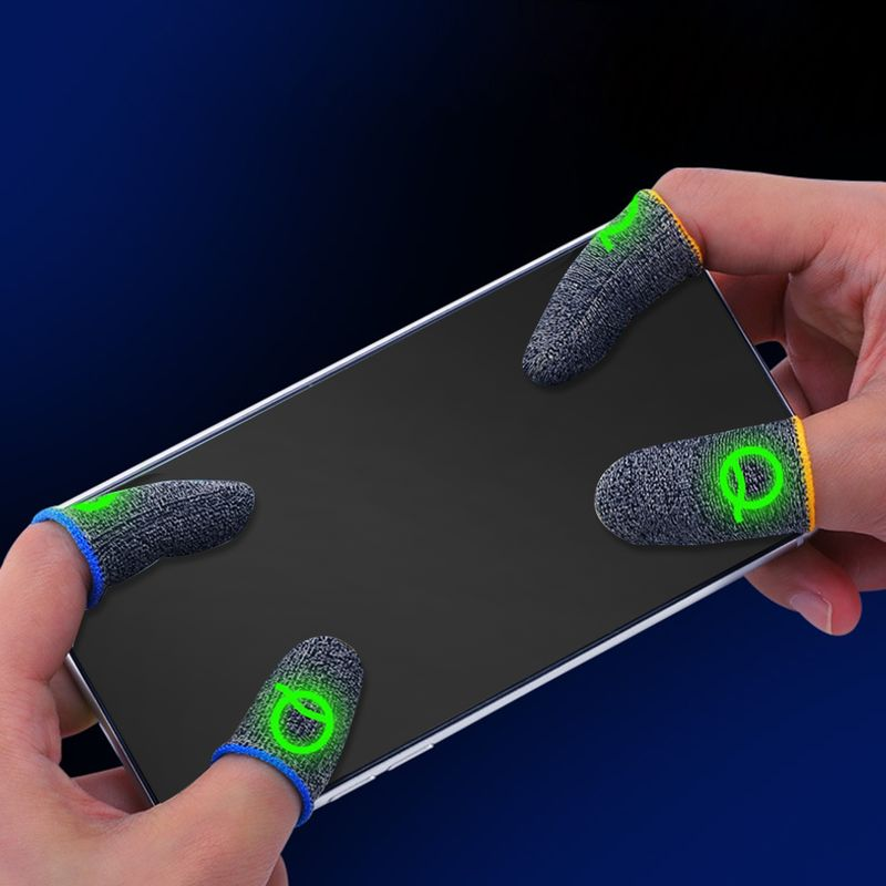 1 Paar Game Controller-Sets, schweißabweisend, atmungsaktiv, Touchscreen-Fingermanschette für PUBG Mobile Games_voghion.com