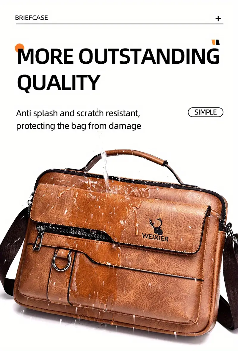 Męska wiosenna i letnia nowa torba na ramię Torba na ramię Torebka Casual Fashion Nowy produkt Materiał PU Prezent dla ojca / Rocznica_voghion.com