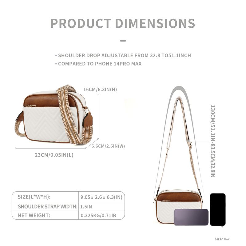 Borsa da donna trapuntata ricamata a quadri color block retrò borsa a tracolla con cerniera tracolla borsa a tracolla portafoglio piccola borsa quadrata_voghion.com