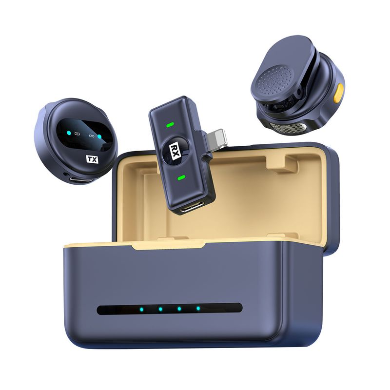 2,4G Wireless Mikrofon Magnetischer Clip On Mic Smartphone 50M Übertragungsreichweite Geräuschunterdrückung für iPhone 15/14/13/12_voghion.com
