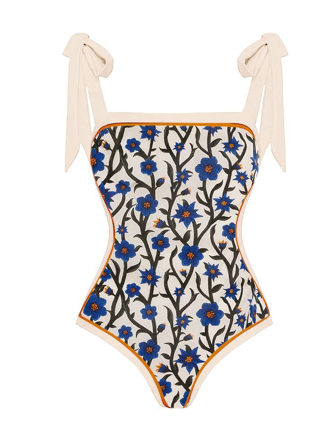 Maillot de bain deux pièces imprimé nouvelle version pour femme Maillot de bain jupe de hanche conservatrice_voghion.com