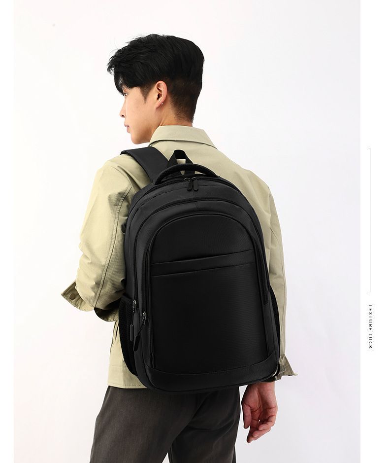 Multi Functional Men's Business Backpack Company Gift College Student Backpack Solid Color Simple Daily Commuting Backpack_voghion.com