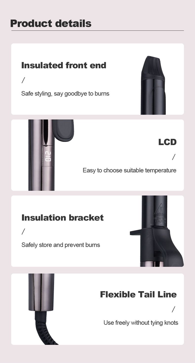 Electroplated Iron Large Waves Extended Curling Pear Flower Perm Device LCD Display Intelligent Temperature Control_voghion.com