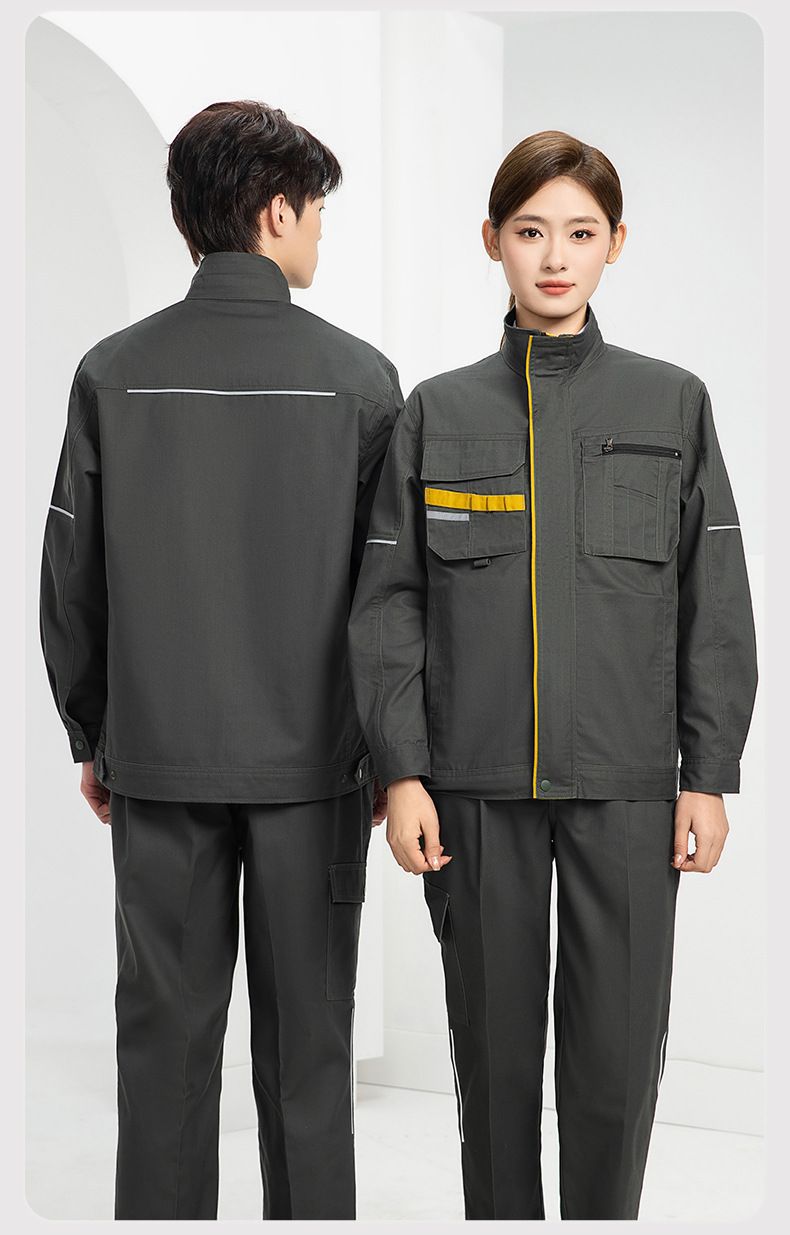 Men's High-Visibility Workwear Set With Reflective Strips, Breathable & Durable For Mechanics & Factory Labor_voghion.com