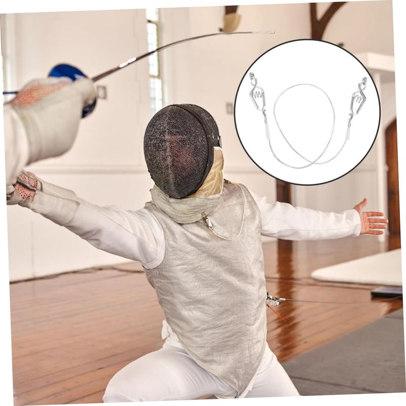 Clemă cu cap din folie pentru gard cu fir, sabie din folie, universal, pentru competiții, cu fir special, clemă, echipament de gard_voghion.com