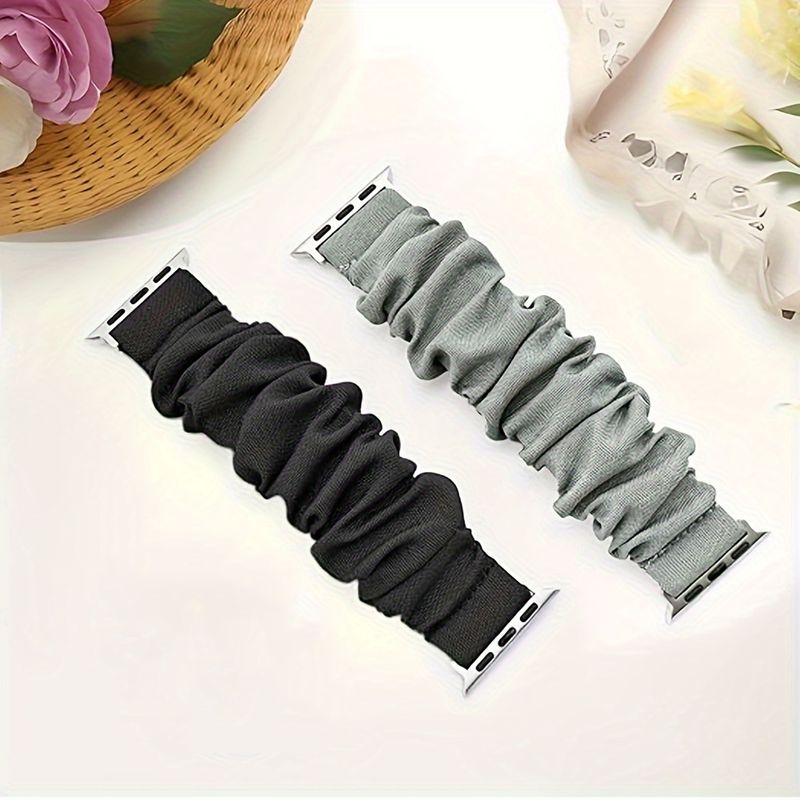 Scrunchie-band voor IWatch-band 44 mm 40 mm 42 mm 41 mm 38 mm 45 mm 49 mm Ultra Nylon Solo Loop-armband IWatch Dames 8 7 6 5 4 SE_voghion.com