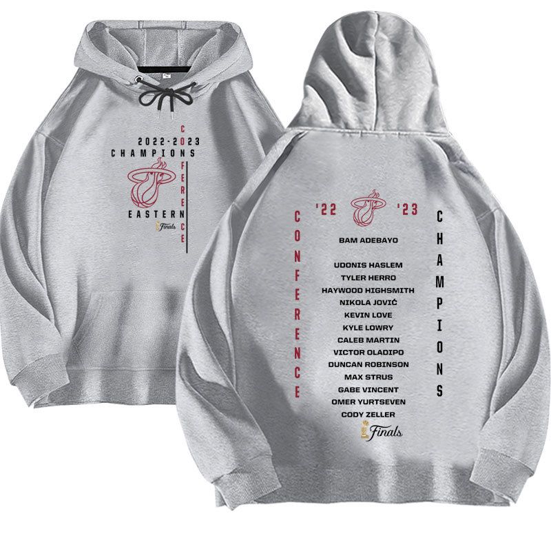 Basketball Heat Legendärer Langarm-Kapuzenpullover mit Samt, Unisex-Bedruckte, lockere Herbst-/Wintermode_voghion.com