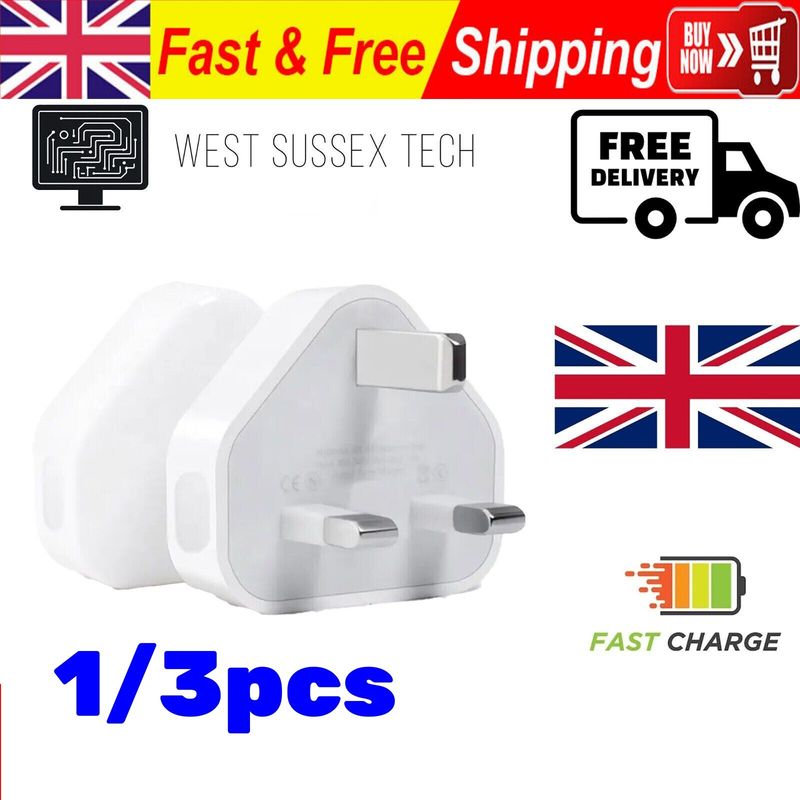 1/3 Pack UK USB Wand Ladegerät 3 Pin Stecker Netz Adapter Für Telefone Tablets Power_voghion.com