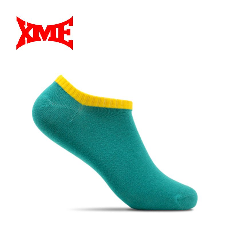 XME calzini sportivi da barca alla moda da uomo in cotone pettinato color block, calzini corti assorbenti e traspiranti_voghion.com
