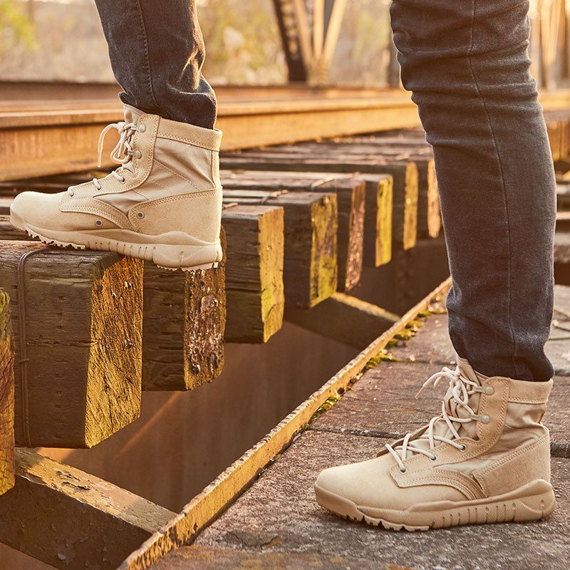 Sand Kampfstiefel Low-Top Kampfstiefel Taktische Stiefel Bergsteigerstiefel_voghion.com