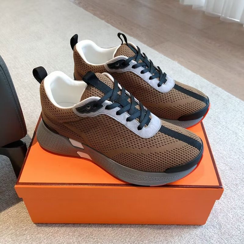 New Popular Cowhide 1 Spliced Couple's Tech Fabric/Mesh Strap Thick Sole Height-Increasing Casual Shoes Lightweight Breathable_voghion.com