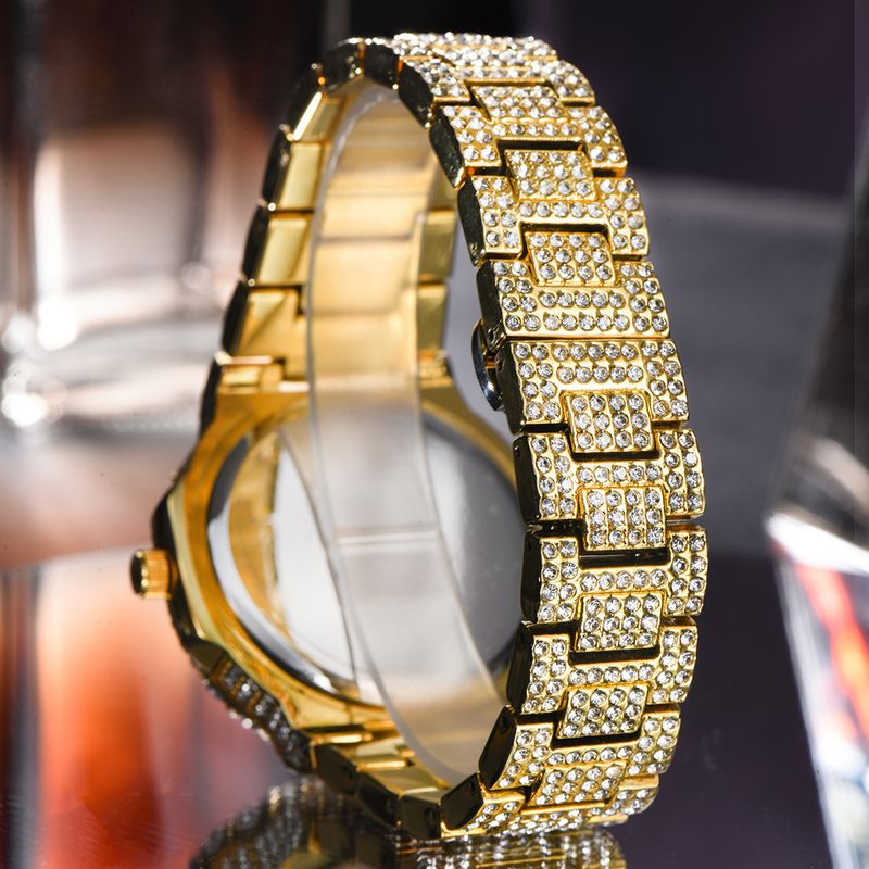 Νέο ανδρικό ρολόι Baida Fashion Diamond Hip Hop Full Sky Star Glow του 2024 με μπρασελέ και καντράν_voghion.com