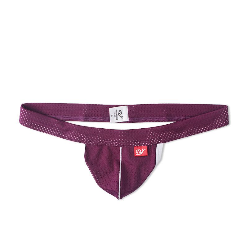 Beauty Sexy Underwear Low Waist U-Convex Breathable Mesh T-Pants Men's Thong_voghion.com